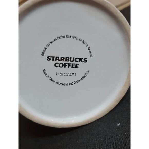 Starbucks 2008 11.5 Oz. White Coffee/Tea Mug With Retired Black Siren Logo - Picture 2 of 3